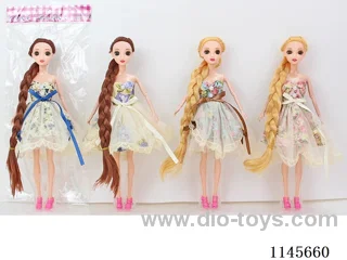 11.5’ 30cm 9 jointed solid 3D Barbie with real eyes mixed bag