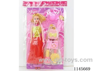 11’ 26cm 5 joints empty body colour print eye Barbie + accessories + hat