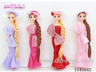 11.5’ 30cm 11 jointed solid 3D real eye Barbie + hat mix & match