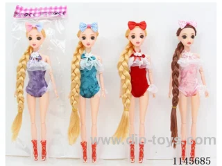 11.5’ 30cm 11 jointed solid 3D Barbie + Bow Tie Assortment