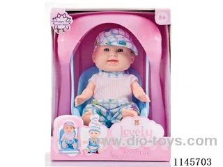 Vinyl 8 inch expression doll with swing various clothes mixed
