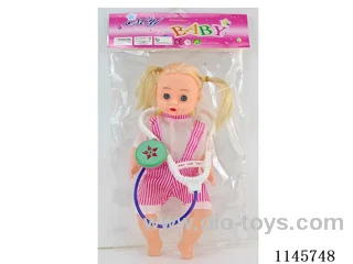 10’ 25.5cm 5 jointed hollow body doll + stethoscope
