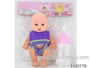 8’ 19cm 5 jointed hollow body doll + bottle