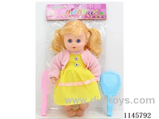 12’ 27cm 5 jointed Empty Girl Doll + Mirror + Comb