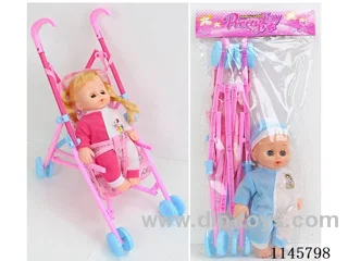 10 inch 24 cm 5 jointed hollow body dolls + plastic trolley + IC (AG13 * 2) two mixed packages