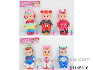 8’ 22cm 5 jointed hollow body doll + bottle + pacifier mixes various types
