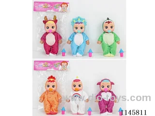 8’ 20cm 5 jointed hollow body doll + bottle + pacifier mix & match