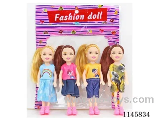 5.5’ 14cm 5 jointed solid doll 4pcs