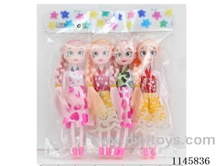 7’ 16cm 5 jointed solid doll four pcs.