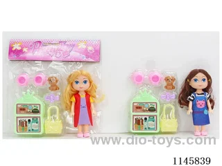 6’ 15.5cm 5 jointed solid doll + blister accessories two mixed packs