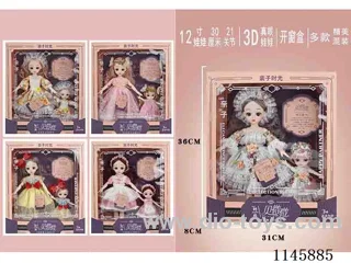 12’ 30cm 21 jointed solid series doll + headdress various mixes