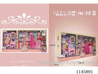 11’ 30cm 9 jointed solid Barbie + Dresser + Cosmetics Mixed Pack