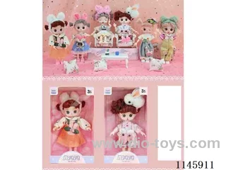 6’ 16cm 23 jointed solid doll with headdress assorted