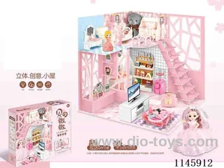 6’ 16cm 23 jointed solid doll with veil KT plate DIY three-dimensional creative hut