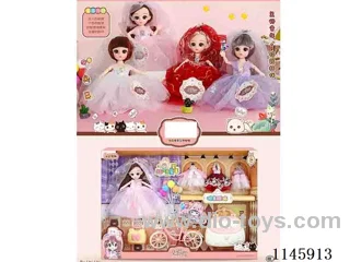 6 inch 16cm 23 jointed solid doll + bike + bag + clothes + balloons mixed varieties