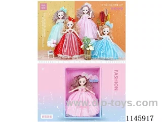 12’ 30cm 21 jointed Solid Doll + Bow Tie Assortment