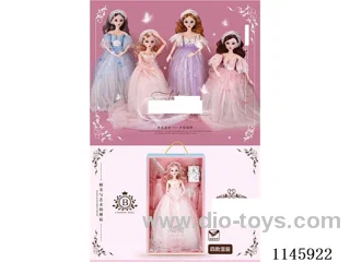 22’ 60cm 19 jointed solid doll + hair accessories assortment