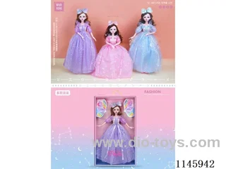 22’ 60cm 19 Jointed Solid Doll + Bowknot Hair Accessories Three Mixes