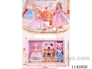 12 inch 21 jointed doll with dressing table + dressing coat stand