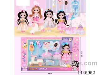 6 inch 16cm 21 joints solid doll + motorbike + balloons and other accessories (many mixed)
