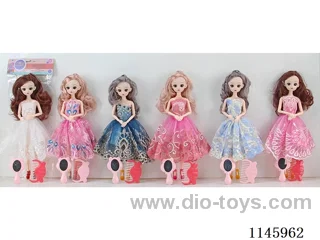 11.5 inch 30 cm 11 jointed solid Barbie + mirror + comb
