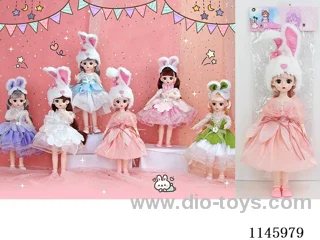 12’ 30cm 21 jointed solid doll with hair accessories mix & match