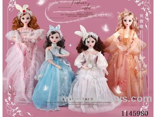 Mixed 22’ 60cm 19 jointed solid doll with hair accessories