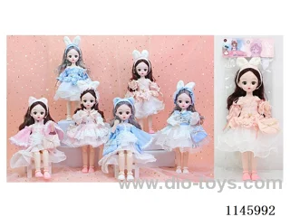 12’ 30cm 21 jointed solid doll + bag assortment