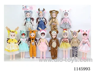12’ 30cm 21 jointed solid doll + hat mix & match