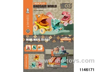 Pressing the Dinosaur Car