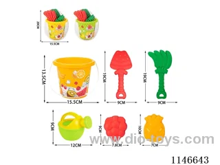 Beach Bucket (Printed Fruit) Set 6pcs
