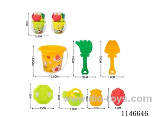 Beach Bucket (Printed Fruit) Set 7pcs