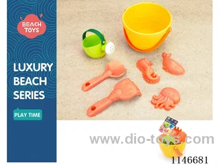 Soft plastic beach pail (7 pieces)