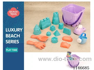 Soft rubber beach pail (16 pcs set)