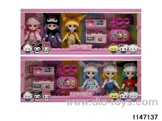6 inch 13 jointed doll set
