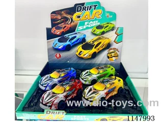 Drift flash racing car with light music (8PCS)