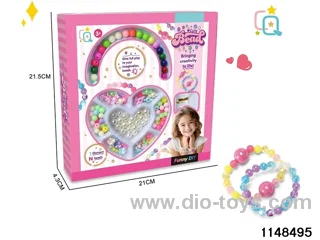Peach heart bead