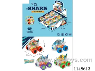 inertia car with light 12PCS