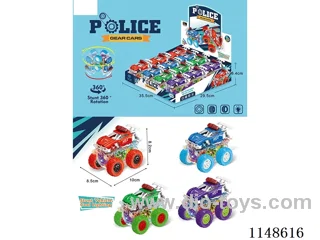 inertia car with light 12PCS