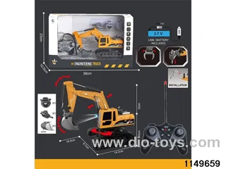 1:22 27MHz 6ch 4 in1 RC Construction Vehicle with Lights