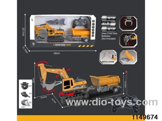 1:22 27MHz 6ch RC Construction Vehicle with Lights