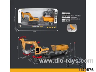 1:22 27MHz 6ch RC Construction Vehicle with Lights