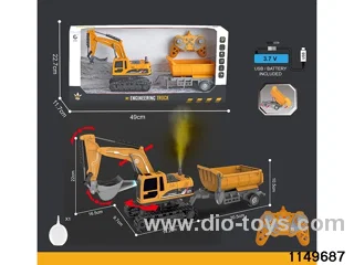 1:22 2.4G 11ch RC Engineering Vehicle with Sound and Lights