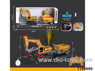 1:22 2.4G 11ch RC Engineering Vehicle with Sound and Lights