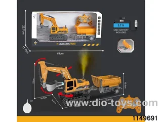 1:22 2.4G 11ch RC Engineering Vehicle with Sound and Lights