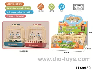 9pcs Sound-activated Double Cat Cage W L/M