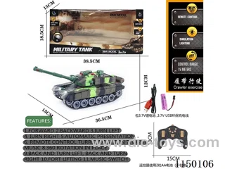 2.4G 9ch rc tank included battery