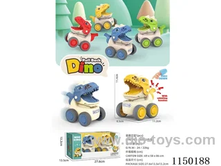Push Whistle Dinosaur Car (2pcs/box)