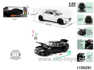 1:24 alloy pull back car with light and sound