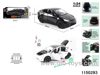 1:24 alloy pull back car with light and sound